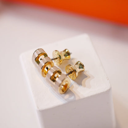 [Eterna Jewels]MINI POP H GOLD OHRRINGE GRAU
