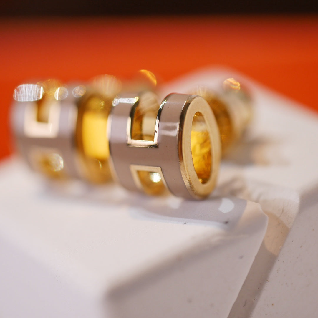 [Eterna Jewels]MINI POP H GOLD OHRRINGE GRAU