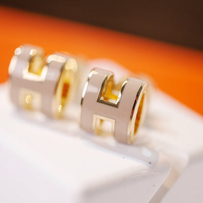 [Eterna Jewels]MINI POP H GOLD OHRRINGE GRAU
