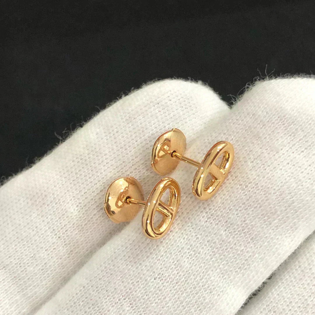 [Eterna Juwelen]KLEINE KETTENOHRRINGE GOLD UND SILBER