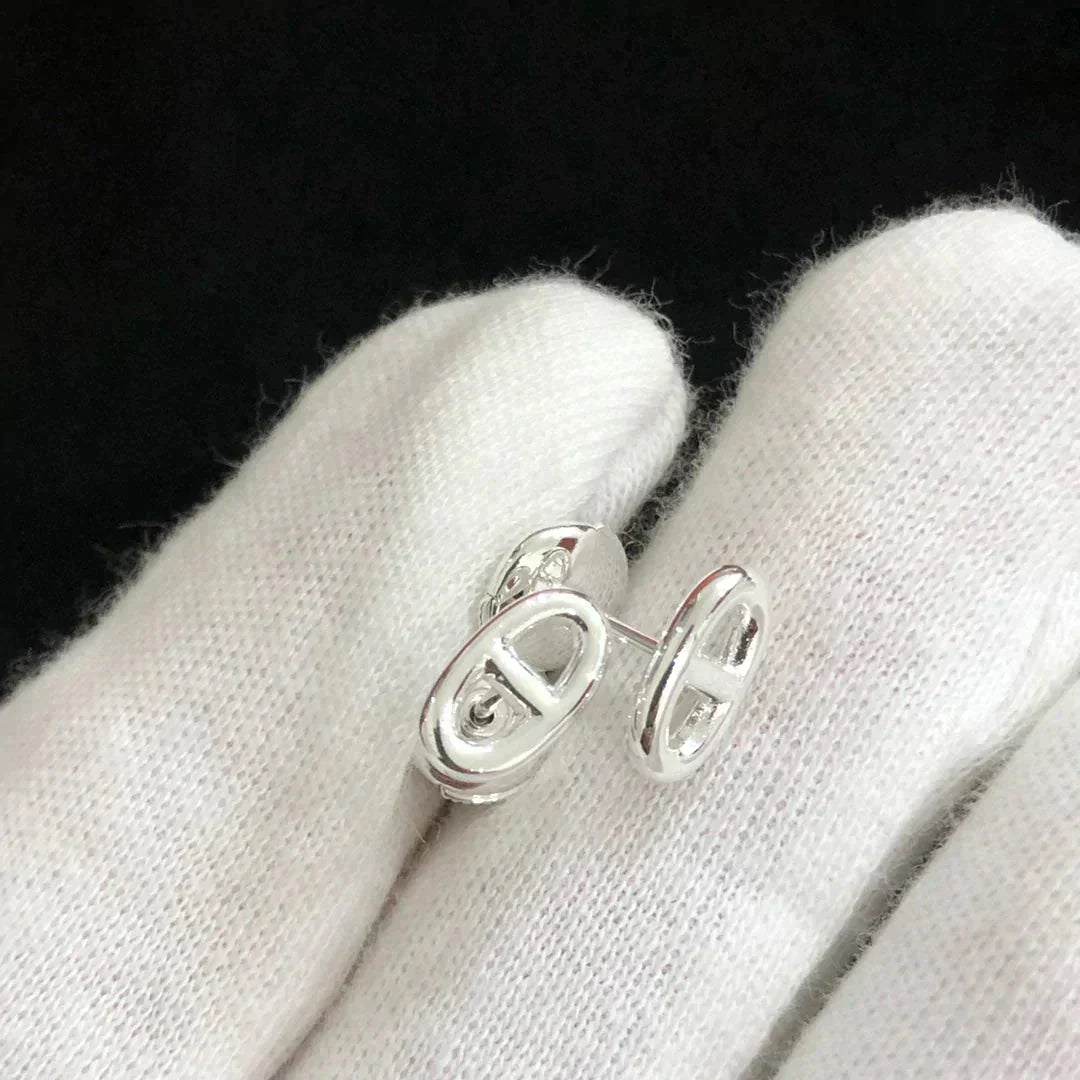 [Eterna Juwelen]KLEINE KETTENOHRRINGE GOLD UND SILBER