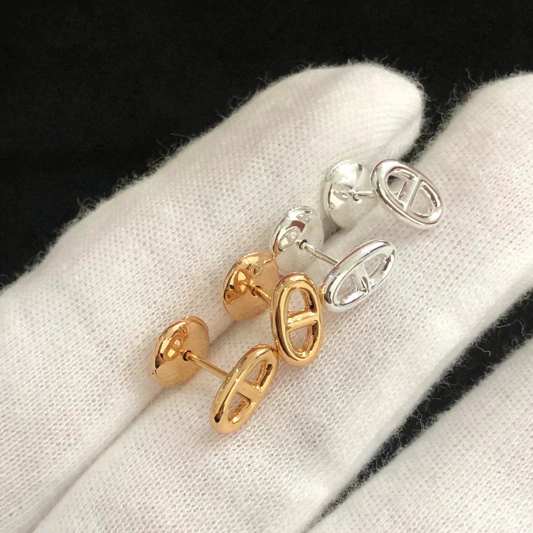 [Eterna Juwelen]KLEINE KETTENOHRRINGE GOLD UND SILBER