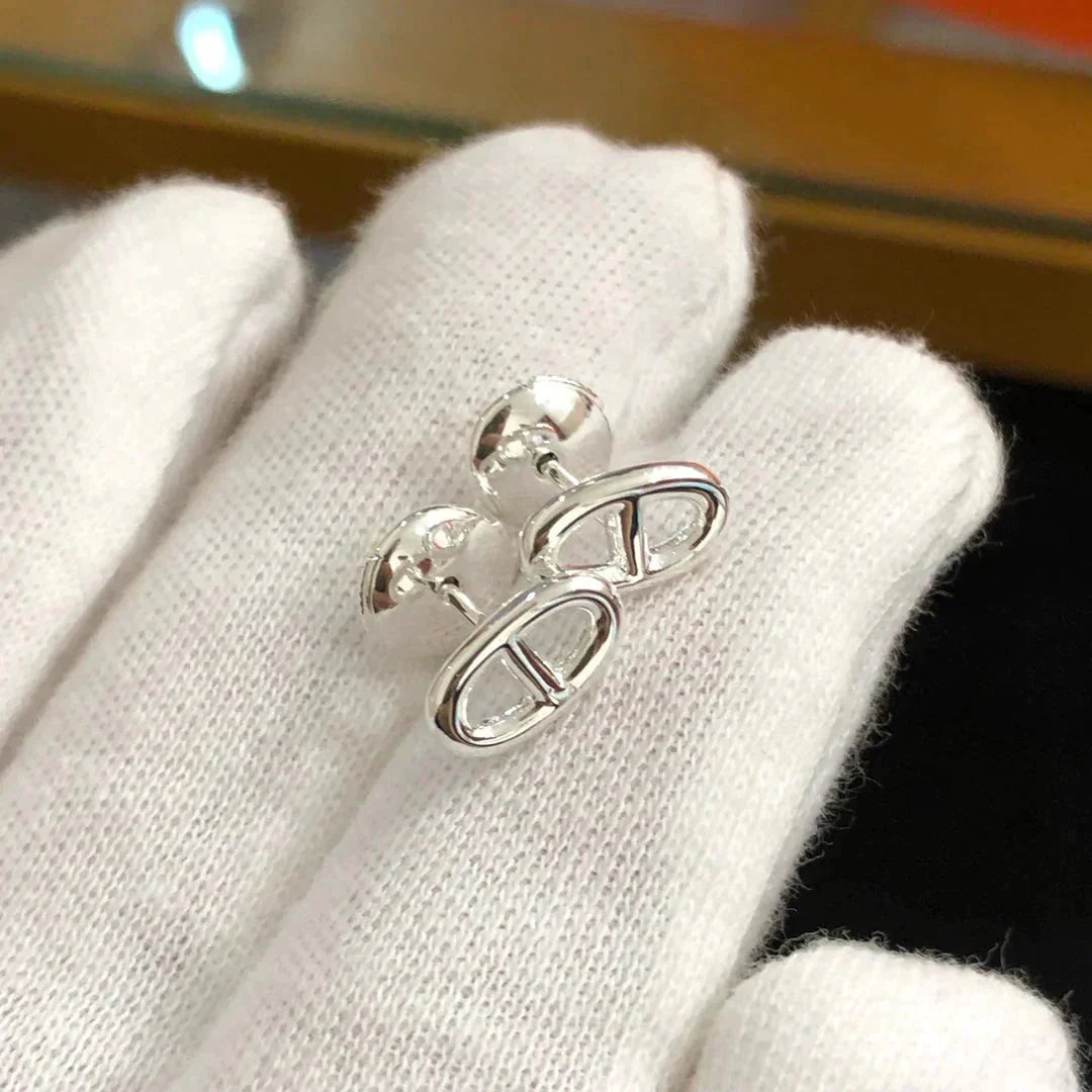 [Eterna Juwelen]KLEINE KETTENOHRRINGE GOLD UND SILBER