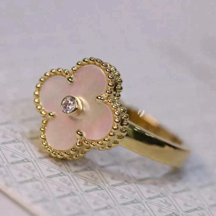 [Eterna Jewels]KLEE ROSA PERLMUTT RING GOLD DIAMANT