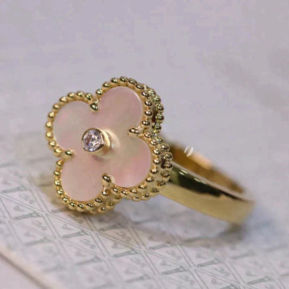 [Eterna Jewels]KLEE ROSA PERLMUTT RING GOLD DIAMANT