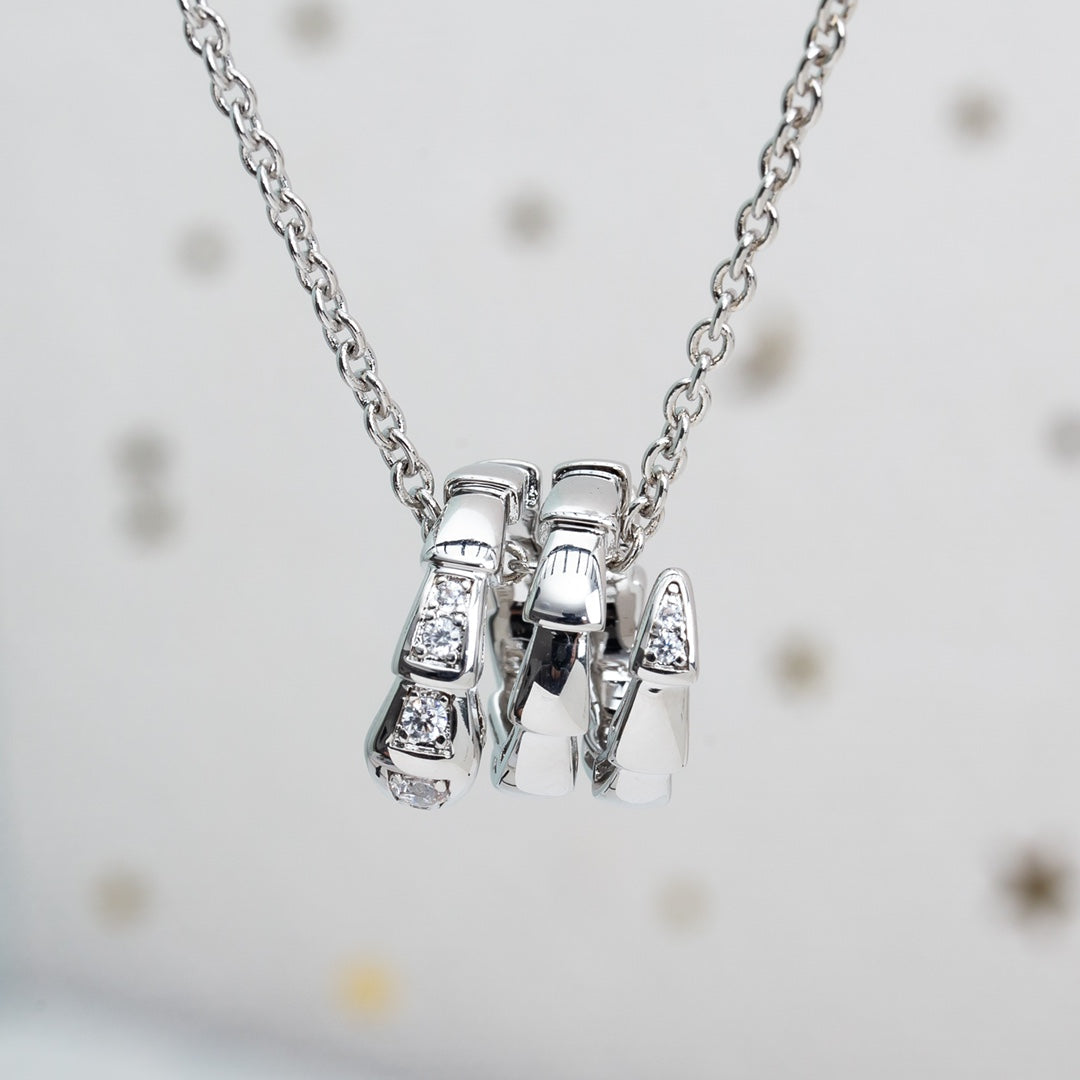 [Eterna Jewels]SCHLANGEN-SILBERHALSKETTE DIAMANT