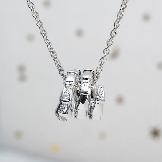 [Eterna Jewels]SCHLANGEN-SILBERHALSKETTE DIAMANT