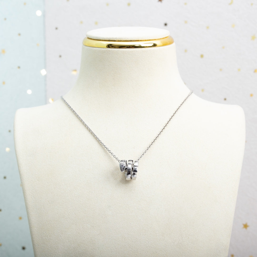 [Eterna Jewels]SCHLANGEN-SILBERHALSKETTE DIAMANT