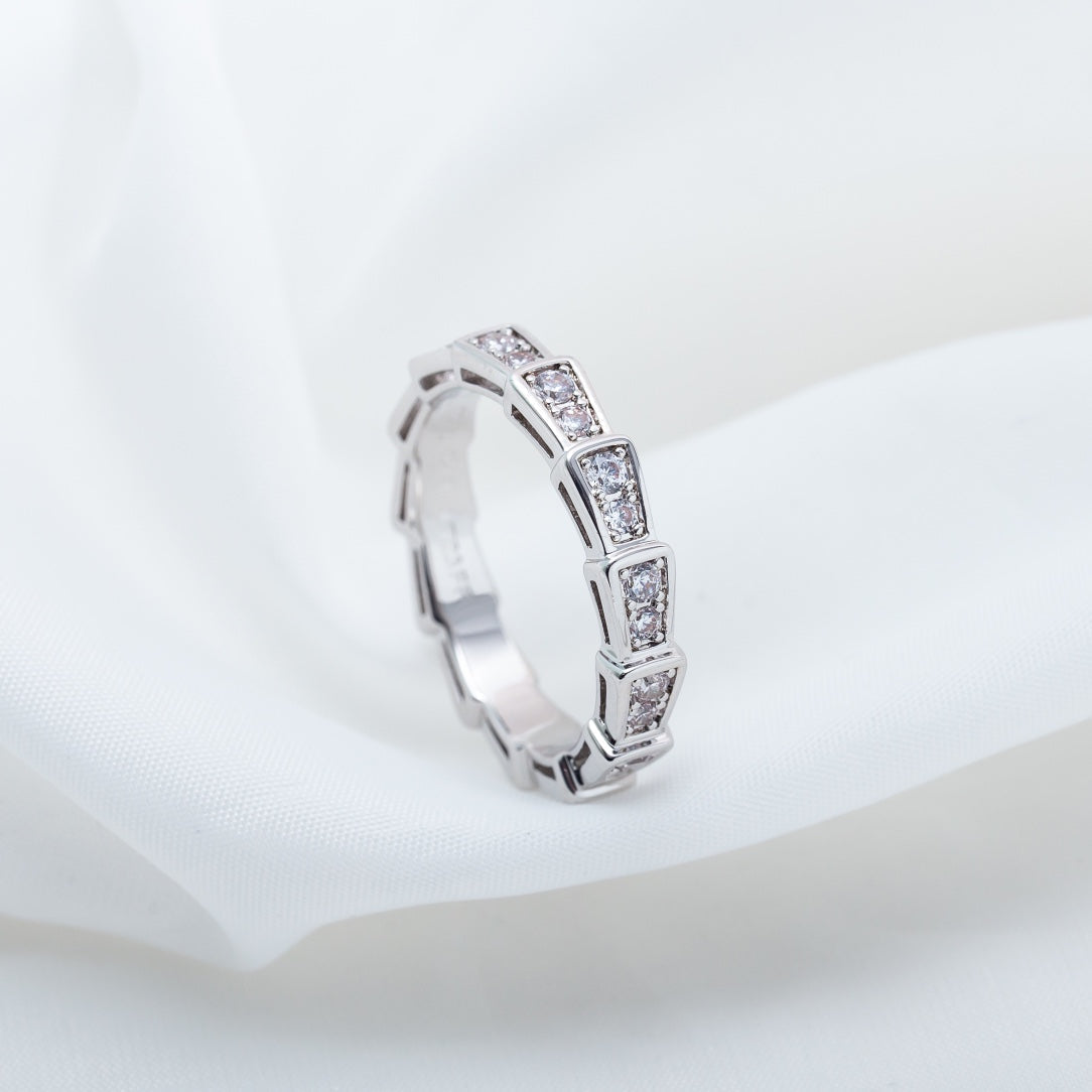 [Eterna Jewels]SERPENTI RING SILBER DIAMANT PFLASTERUNG 3MM