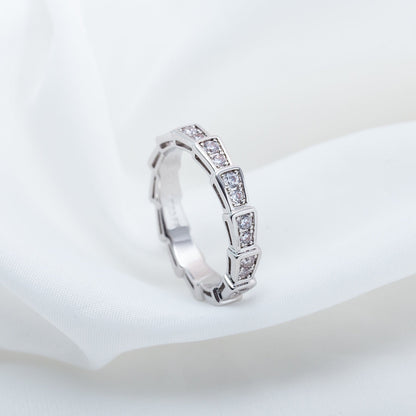 [Eterna Jewels]SERPENTI RING SILBER DIAMANT PFLASTERUNG 3MM