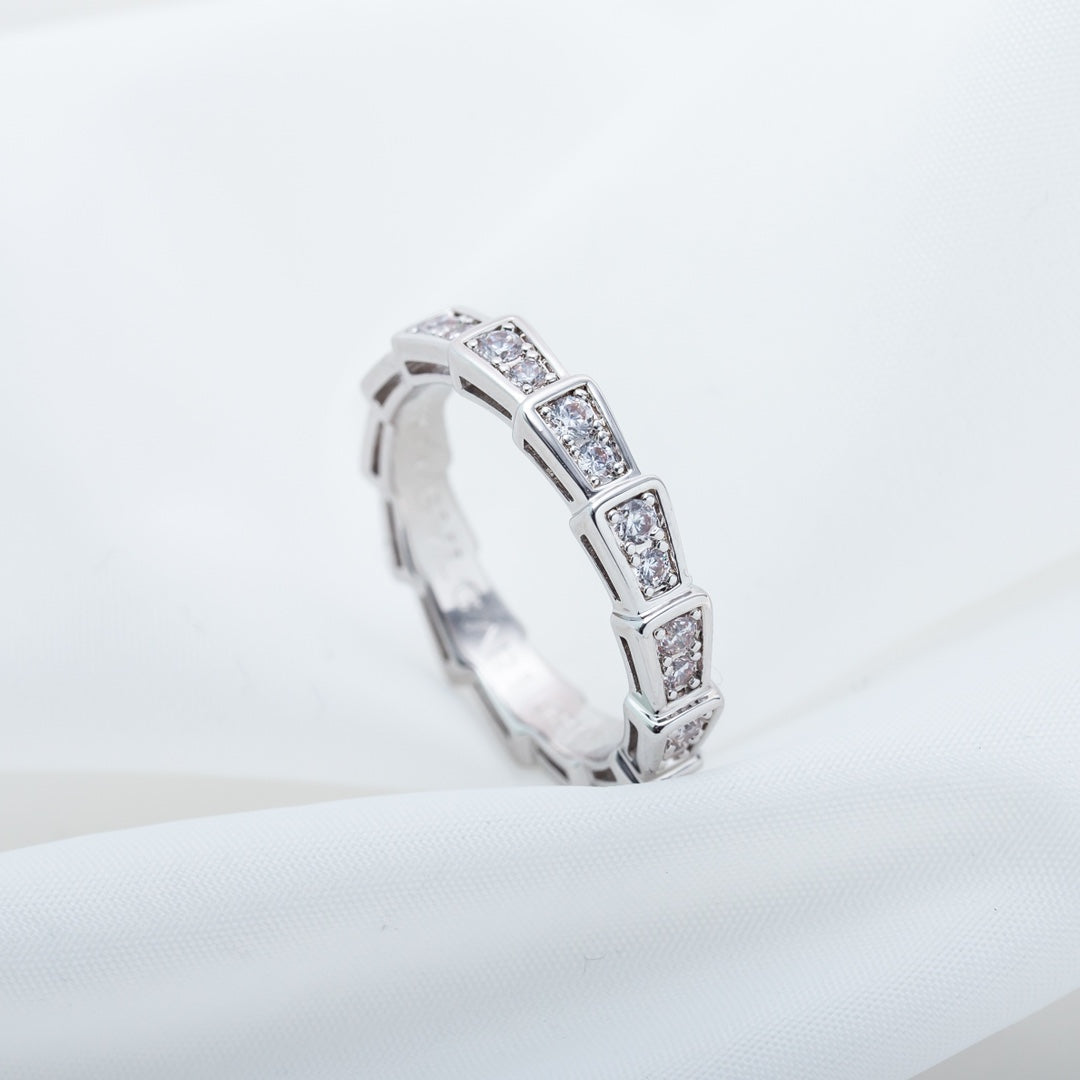 [Eterna Jewels]SERPENTI RING SILBER DIAMANT PFLASTERUNG 3MM