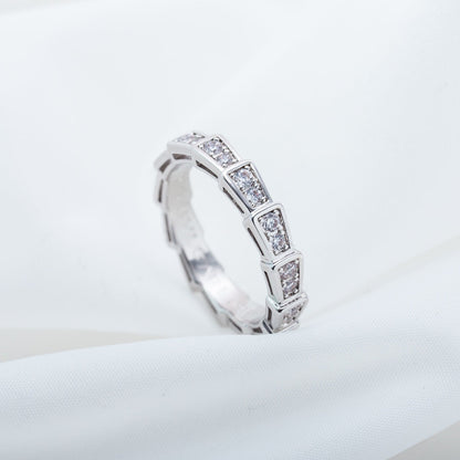 [Eterna Jewels]SERPENTI RING SILBER DIAMANT PFLASTERUNG 3MM