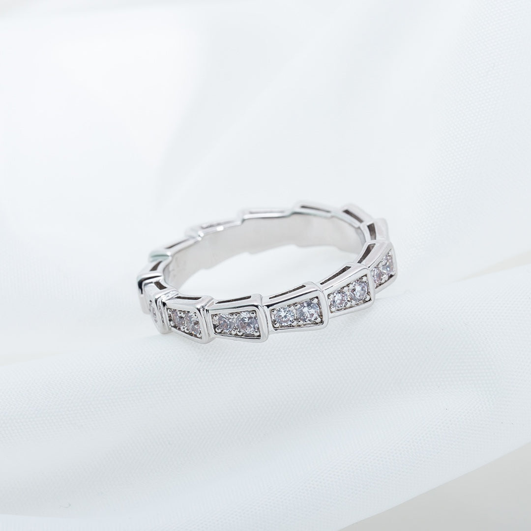 [Eterna Jewels]SERPENTI RING SILBER DIAMANT PFLASTERUNG 3MM