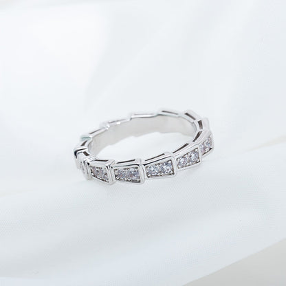 [Eterna Jewels]SERPENTI RING SILBER DIAMANT PFLASTERUNG 3MM