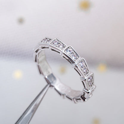 [Eterna Jewels]SERPENTI RING SILBER DIAMANT PFLASTERUNG 3MM