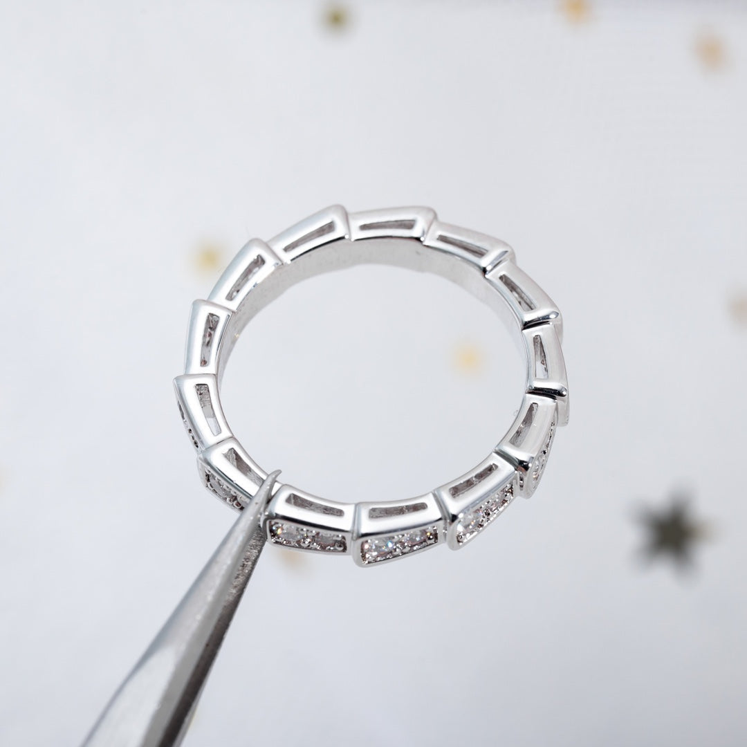 [Eterna Jewels]SERPENTI RING SILBER DIAMANT PFLASTERUNG 3MM