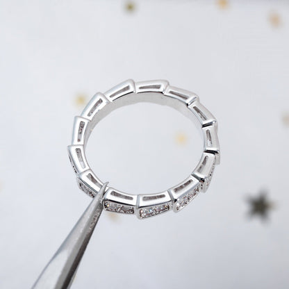 [Eterna Jewels]SERPENTI RING SILBER DIAMANT PFLASTERUNG 3MM