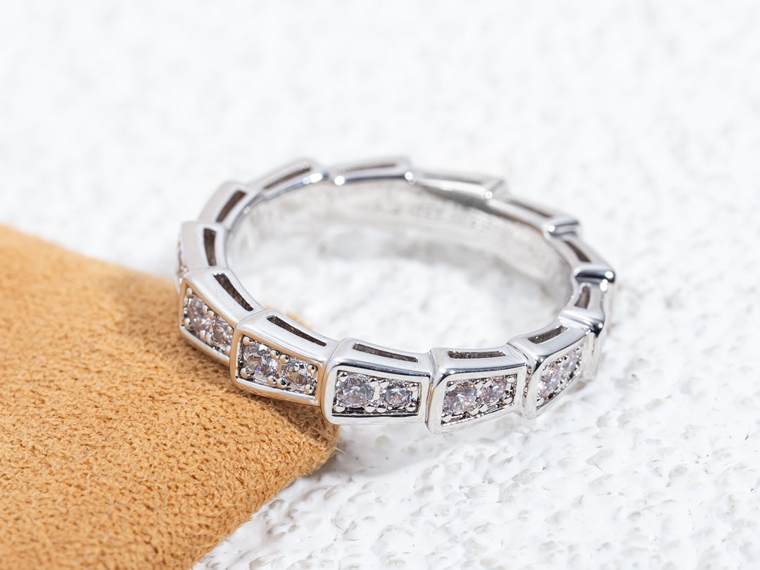 [Eterna Jewels]SERPENTI RING SILBER DIAMANT PFLASTERUNG 3MM