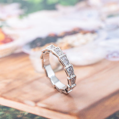 [Eterna Jewels]SERPENTI RING SILBER DIAMANT PFLASTERUNG 3MM