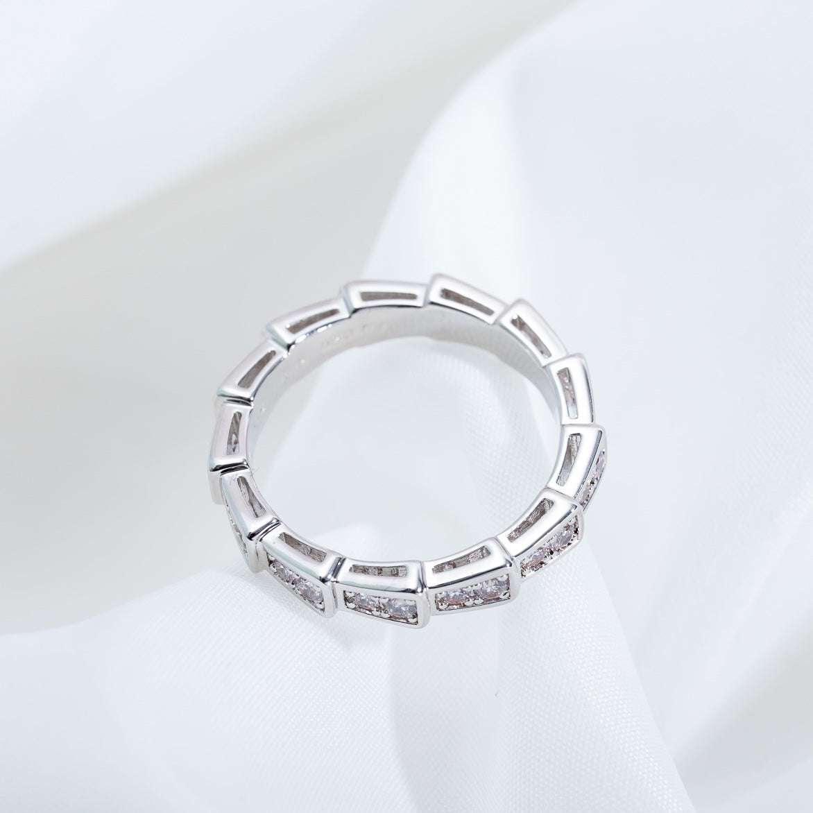 [Eterna Jewels]SERPENTI RING SILBER DIAMANT PFLASTERUNG 3MM