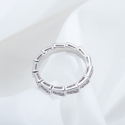 [Eterna Jewels]SERPENTI RING SILBER DIAMANT PFLASTERUNG 3MM