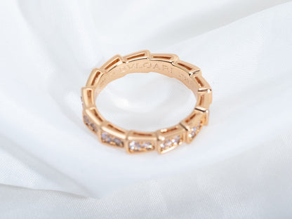 [Eterna Jewels]SERPENTI RING ROSÉGOLD DIAMANT PFLASTERUNG 3MM