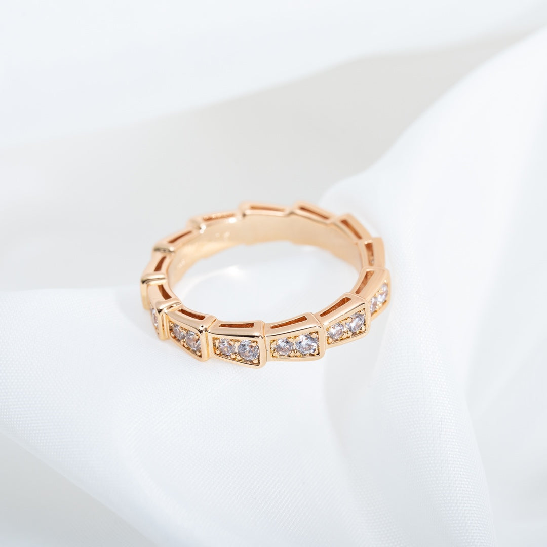 [Eterna Jewels]SERPENTI RING ROSÉGOLD DIAMANT PFLASTERUNG 3MM