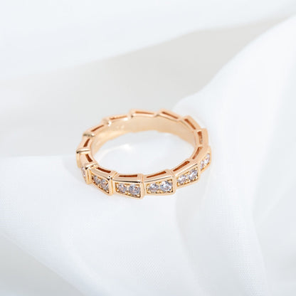 [Eterna Jewels]SERPENTI RING ROSÉGOLD DIAMANT PFLASTERUNG 3MM