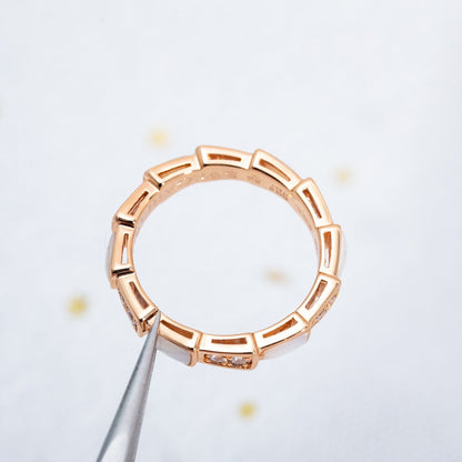[Eterna Jewels]SERPENTI RING ROSÉGOLD DIAMANT PERLMUTT 3MM