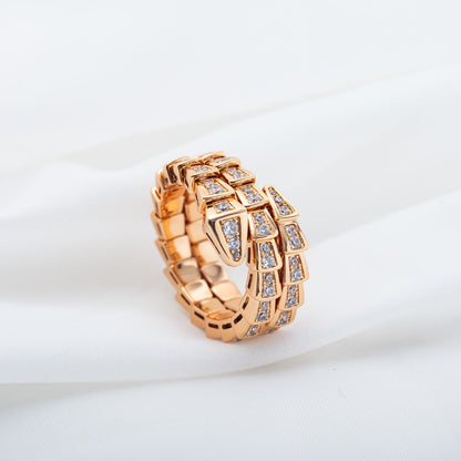[Eterna Jewels]SERPENTI RING ROSEGOLD DIAMANT DOPPELREIHIG