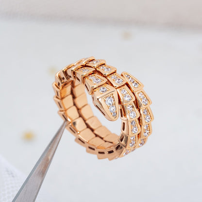 [Eterna Jewels]SERPENTI RING ROSEGOLD DIAMANT DOPPELREIHIG