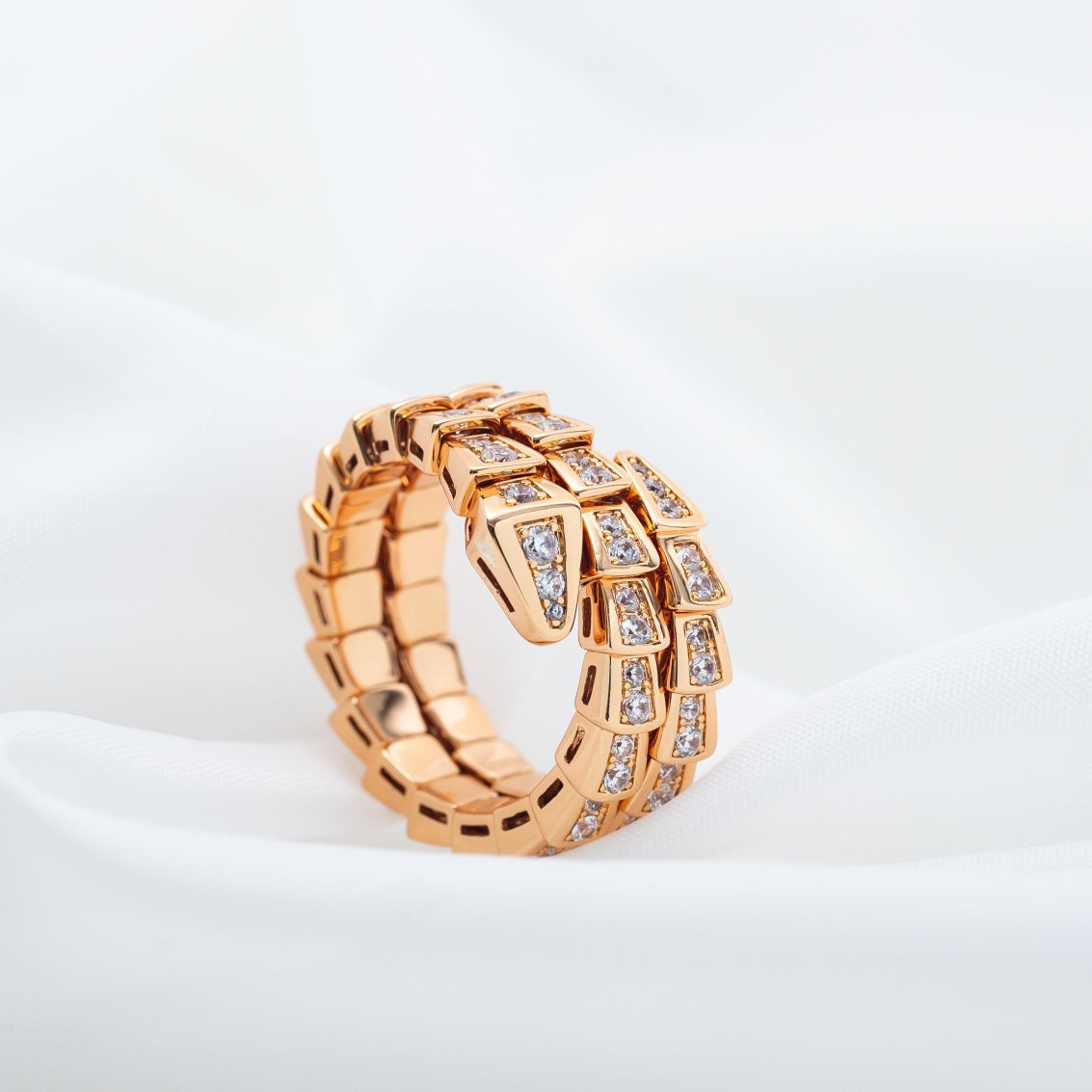 [Eterna Jewels]SERPENTI RING ROSEGOLD DIAMANT DOPPELREIHIG