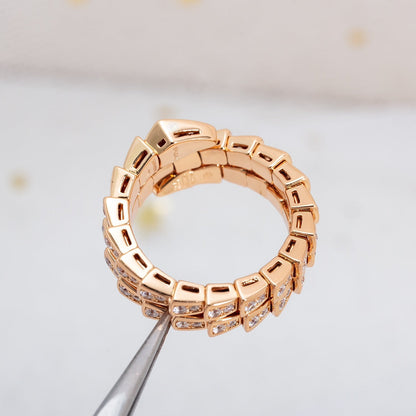 [Eterna Jewels]SERPENTI RING ROSEGOLD DIAMANT DOPPELREIHIG