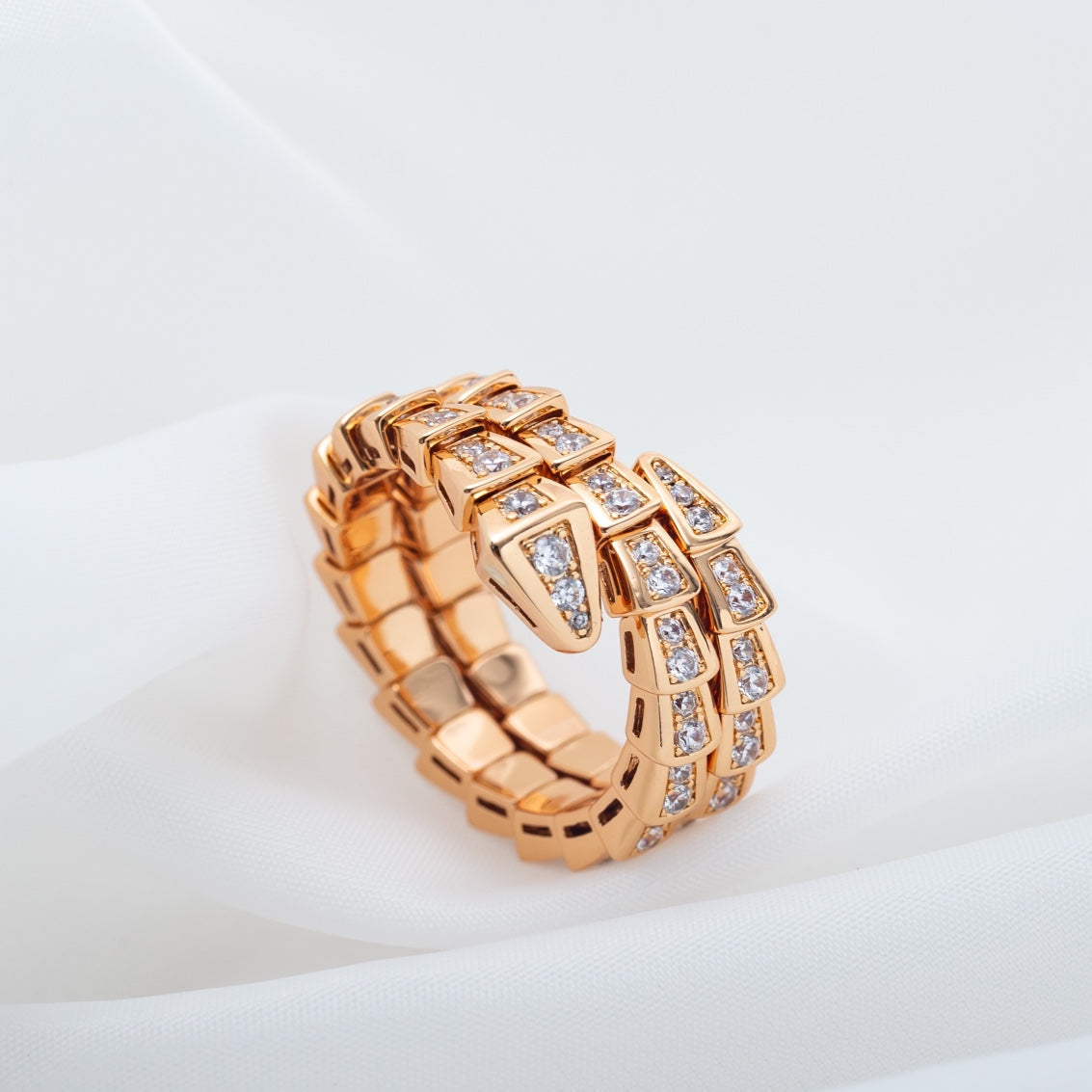[Eterna Jewels]SERPENTI RING ROSEGOLD DIAMANT DOPPELREIHIG
