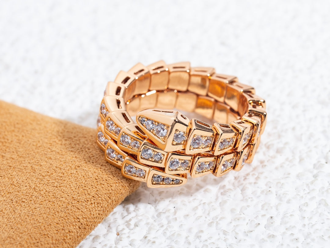 [Eterna Jewels]SERPENTI RING ROSEGOLD DIAMANT DOPPELREIHIG