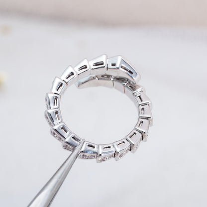 [Eterna Jewels]SCHLANGENRING SILBER DIAMANT PFLASTER 4MM