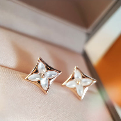 [Eterna Jewels]STAR MOP PINK GOLD OHRRINGE