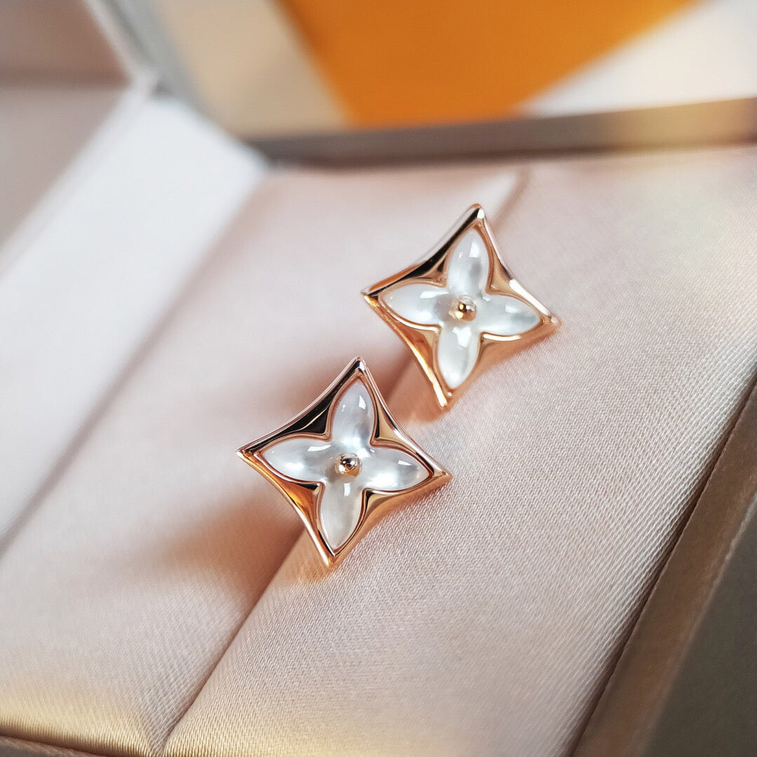 [Eterna Jewels]STAR MOP PINK GOLD OHRRINGE