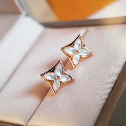 [Eterna Jewels]STAR MOP PINK GOLD OHRRINGE