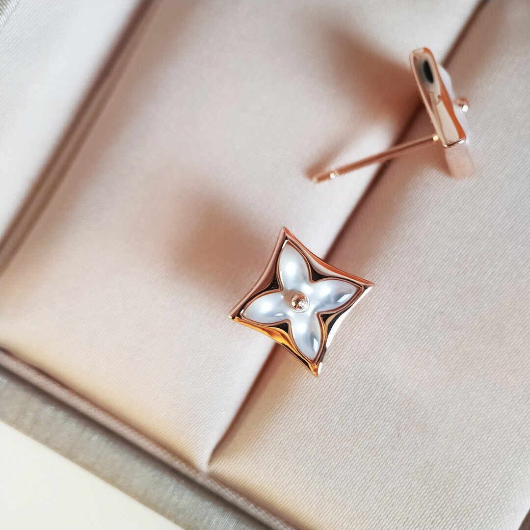 [Eterna Jewels]STAR MOP PINK GOLD OHRRINGE