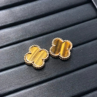 [Eterna Jewels]KLEE MITTELGROSS 1 MOTIVE TIGERAUGE OHRRINGE