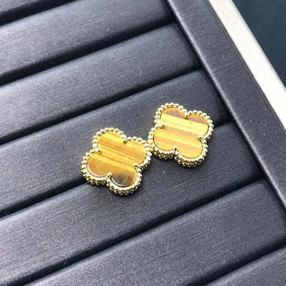 [Eterna Jewels]KLEE MITTELGROSS 1 MOTIVE TIGERAUGE OHRRINGE