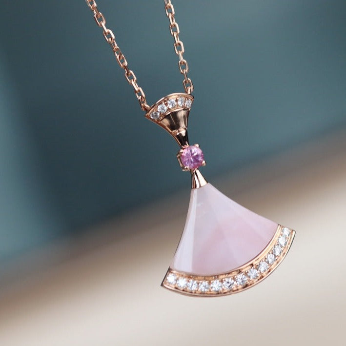 [Eterna Jewels]TRAUMKETTE ROSA PERLMUTT DIAMANT