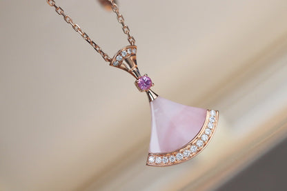 [Eterna Jewels]TRAUMKETTE ROSA PERLMUTT DIAMANT
