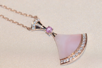 [Eterna Jewels]TRAUMKETTE ROSA PERLMUTT DIAMANT