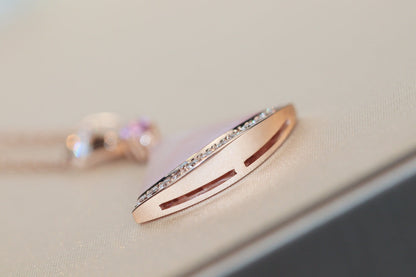 [Eterna Jewels]TRAUMKETTE ROSA PERLMUTT DIAMANT