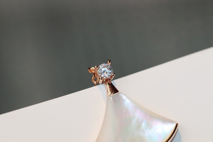 [Eterna Jewels]HALSKETTE DREAM WHITE MOP ROSÉGOLD 1 DIAMANT
