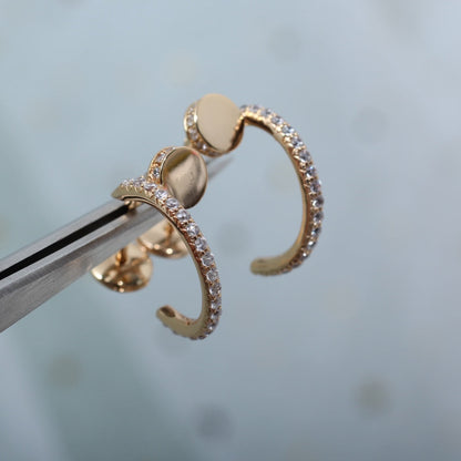 [Eterna Jewels]JUSTE OHRRINGE 12,75MM ROTGOLD DIAMANT