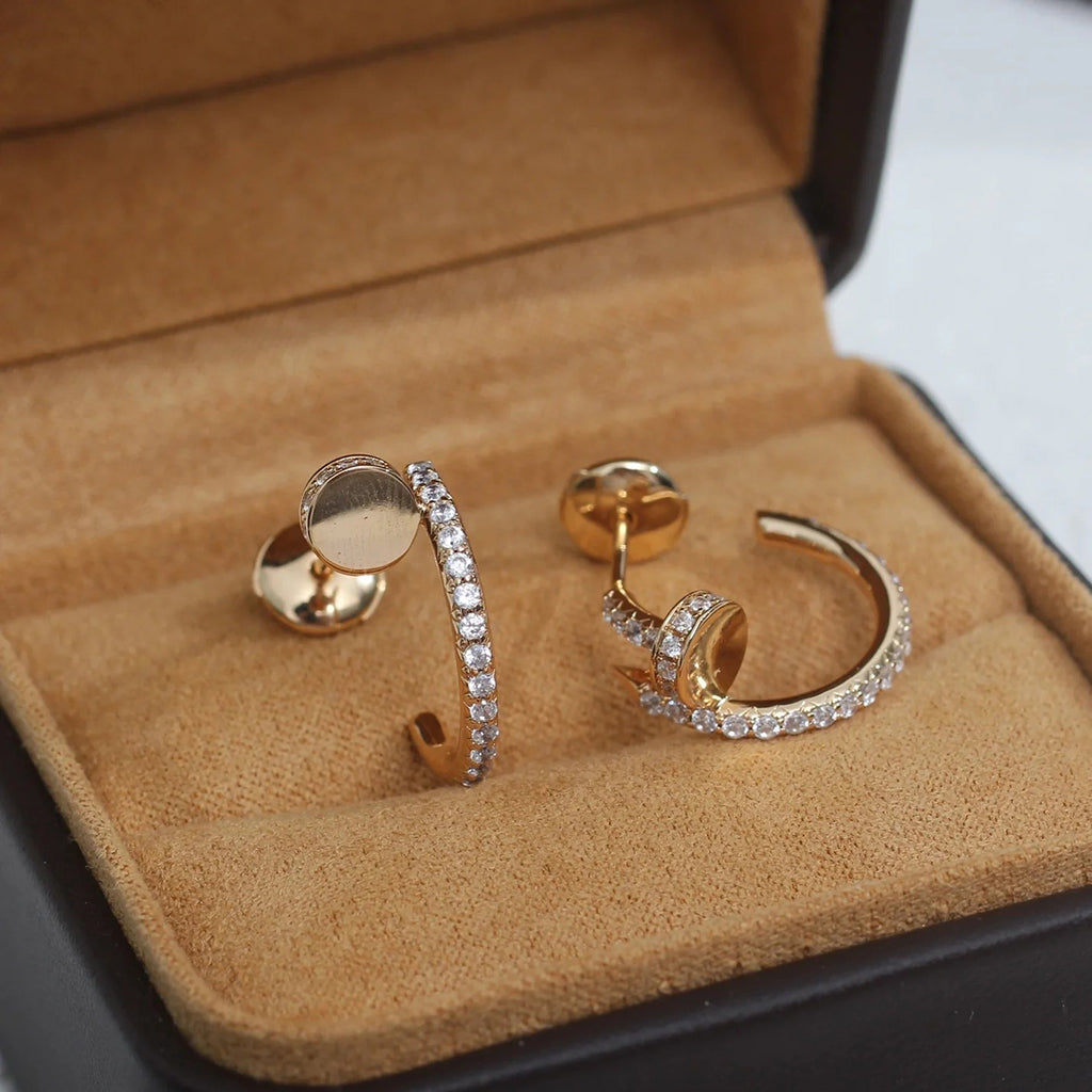 [Eterna Jewels]JUSTE FULL DIAMOND SMALL EARRINGS