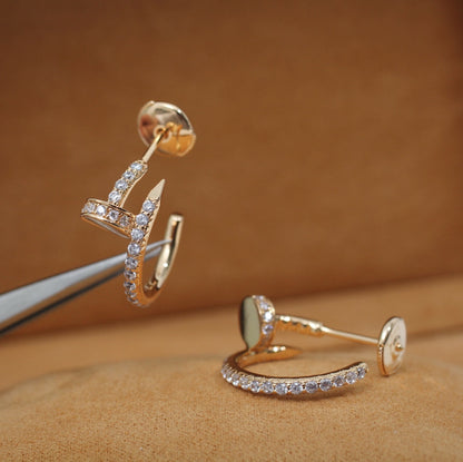 [Eterna Jewels]JUSTE OHRRINGE 12,75MM ROTGOLD DIAMANT